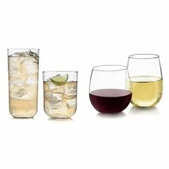 Promo ❤️ Libbey Polaris 16-Piece Tumbler And Rocks Glass Set, Axis Rocks (15 Oz) 🔔 -Goblets & Chalices Sales Store 312Udq yUTL