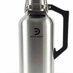Buy 🔔 DrinkTanks Craft Growler, Passivated Stainless Steel Growlers For Beer, Leakproof And Vacuum Insulated Beverage Tumbler, Easy-to-Use Soda, Wine, Or Coffee Tumbler With Handle, Cove, 64 Oz 😀 -Goblets & Chalices Sales Store 318WbrEwzaL. AC