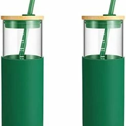Best deal 😉 Tronco 24oz Glass Tumbler Glass Water Bottle Straw Silicone Protective Sleeve Bamboo Lid - BPA Free Coffee Col 🛒 -Goblets & Chalices Sales Store 31AK1EMrUPS. AC