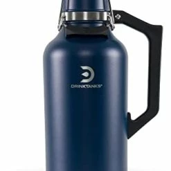 Buy 🔔 DrinkTanks Craft Growler, Passivated Stainless Steel Growlers For Beer, Leakproof And Vacuum Insulated Beverage Tumbler, Easy-to-Use Soda, Wine, Or Coffee Tumbler With Handle, Cove, 64 Oz 😀 -Goblets & Chalices Sales Store 31O0jYk4drL. AC