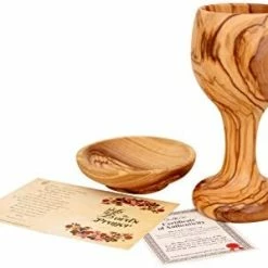 Flash Sale 💯 THE JERUSALEM GIFT SHOP SINCE 2004 Communion Cups - The Lord's Supper - Olive Wood Bread Tray With Two Small 3 Inch Olive Wood Cups And In Gift Bag ❤️ -Goblets & Chalices Sales Store 31RkxbQDODL. AC