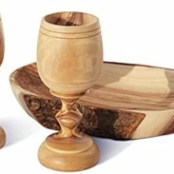 Flash Sale 💯 THE JERUSALEM GIFT SHOP SINCE 2004 Communion Cups - The Lord's Supper - Olive Wood Bread Tray With Two Small 3 Inch Olive Wood Cups And In Gift Bag ❤️ -Goblets & Chalices Sales Store 31SsfPS4nnL. AC