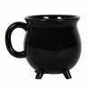 Outlet 🎉 Summit Collection 12 Fl Oz Witch's Brew Cauldron Mug Ceramic Drinkware 🧛 Halloween Decor Tabletop Decoration (Black Plain) ✨ -Goblets & Chalices Sales Store 31TJITeYchL