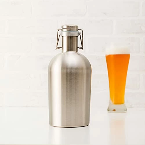 Promo π Weddingstar Custom Stainless Steel Flip-Top Beer Growler, Silver - Non Customizabl π₯ 3 Promo π Weddingstar Custom Stainless Steel Flip-Top Beer Growler, Silver - Non Customizabl π₯