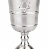Coupon 👍 Zion Judaica Ltd Zion Judaica Kiddush Cup Wine Goblet With Engraved Star Of David Pewter Plated 4.5" Tall Holds 5 Oz For Shabbat, Passover Use ✨ -Goblets & Chalices Sales Store 31bxG7wvxlL