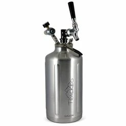 Budget π― TrailKeg - Carbonated Growler For Beer - One Gallon - 18/8 Stainless Steel - Vacuum Insulated Double Wall, Cold For 48 Hours - Craft Beverage Dispenser For Beer, Soda, Cocktails, And Kombucha π
