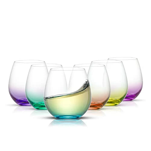 Cheap π JoyJolt HUE Stemless Wine Glass Set. Large 15 Oz Stemless Wine Glasses Set Of 6. Short Wine Tumblers For White Wine Glasses, Red Wine Glasses, Water Glasses, No Stem Margarita Glasses, Colored Tumbler π 3 Cheap π JoyJolt HUE Stemless Wine Glass Set. Large 15 Oz Stemless Wine Glasses Set Of 6. Short Wine Tumblers For White Wine Glasses, Red Wine Glasses, Water Glasses, No Stem Margarita Glasses, Colored Tumbler π