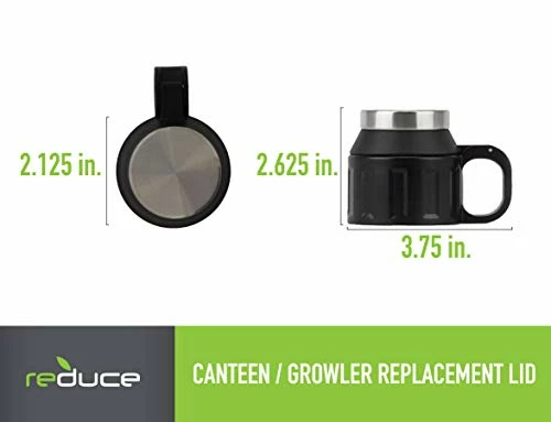 Top 10 π REDUCE Canteen And Growler Lid Replacement, Pack Of 2 Lids - Black With Stainless Steel, Leak Proof - Ideal For On The Go Drinking-Fits 24oz, 32oz, And 64oz REDUCE Vacuum Insulated Canteen And Growler π₯° 5 Top 10 π REDUCE Canteen And Growler Lid Replacement, Pack Of 2 Lids - Black With Stainless Steel, Leak Proof - Ideal For On The Go Drinking-Fits 24oz, 32oz, And 64oz REDUCE Vacuum Insulated Canteen And Growler π₯° - Image 3