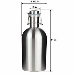 New ❤️ Trenton Gifts Stainless Steel Leak Proof Flip Top Growler | Holds 2 Liters! ✨ -Goblets & Chalices Sales Store 31t47ZKtPsL