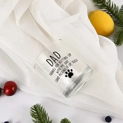 Coupon 🧨 DAZLUTE 🐕 Dog Lover Gifts, Funny 🐕 Dog Dad Old Fashioned Glass, Funny Father’s Day 🎅 Christmas 🥳 Birthday Gifts For 🐕 Dog Father 🐕 Dog Lover Dad Husband Men From Daughter Son Wife, 10Oz Dad Whiskey Glass Transparent ⭐ -Goblets & Chalices Sales Store 410FRRqE2fL