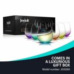 Cheap π JoyJolt HUE Stemless Wine Glass Set. Large 15 Oz Stemless Wine Glasses Set Of 6. Short Wine Tumblers For White Wine Glasses, Red Wine Glasses, Water Glasses, No Stem Margarita Glasses, Colored Tumbler π 13 Cheap π JoyJolt HUE Stemless Wine Glass Set. Large 15 Oz Stemless Wine Glasses Set Of 6. Short Wine Tumblers For White Wine Glasses, Red Wine Glasses, Water Glasses, No Stem Margarita Glasses, Colored Tumbler π -Goblets & Chalices Sales Store 4116GriF5bL
