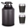 New 🧨 GrowlerWerks Element Vacuum-Insulated Growler UPint Low Bundle – Includes Stainless Steel Growler, Two UKeg Tungsten 10 Oz. Tumblers – For Cold Brews, Beer, Soda, Seltz ❤️ -Goblets & Chalices Sales Store 411tpn530YL