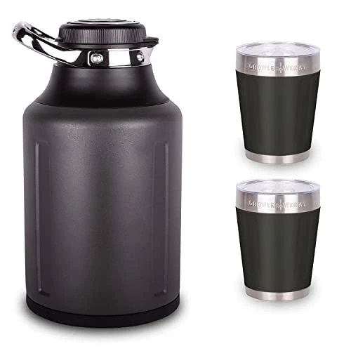 New 𧨠GrowlerWerks Element Vacuum-Insulated Growler UPint Low Bundle β Includes Stainless Steel Growler, Two UKeg Tungsten 10 Oz. Tumblers β For Cold Brews, Beer, Soda, Seltz β€οΈ 3 New 𧨠GrowlerWerks Element Vacuum-Insulated Growler UPint Low Bundle β Includes Stainless Steel Growler, Two UKeg Tungsten 10 Oz. Tumblers β For Cold Brews, Beer, Soda, Seltz β€οΈ
