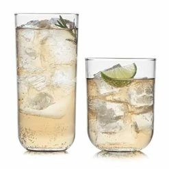 Promo ❤️ Libbey Polaris 16-Piece Tumbler And Rocks Glass Set, Axis Rocks (15 Oz) 🔔 -Goblets & Chalices Sales Store 412XsMkdyL