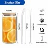 Best deal 🥰 Vozoka Beer Can Glass With Bamboo Lids And Glass Straws, 4 Pack 16oz Drinking Glasses With Lids And Straws, Can Shaped Glass Cups, Iced Coffee Cup, Beer Glasses, Ideal For Water, Soda, Tea, Gift 👍