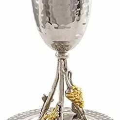 Best deal π Yair Emanuel Kiddush Cup And Saucer | π¨ Hammer Work With Gold Accent Decorations | Unique Wine Goblet Jewish Judaica (Grape Vine CUW-2) β€οΈ 8 Best deal π Yair Emanuel Kiddush Cup And Saucer | π¨ Hammer Work With Gold Accent Decorations | Unique Wine Goblet Jewish Judaica (Grape Vine CUW-2) β€οΈ -Goblets & Chalices Sales Store 413hBpqduYS. AC