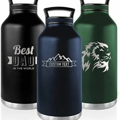 Best deal ⌛ Tempercraft 64 Oz Vacuum Insulated Growler | Custom Laser Engraved Options | Stainless Steel, Double-Walled, For Beer, Wine, And Water Green - Custo ⌛ -Goblets & Chalices Sales Store 414GzYAswfL. AC