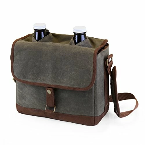 Outlet π LEGACY - A Picnic Time Brand Double Growler Insulated Tote, Khaki Green/Brow π 7 Outlet π LEGACY - A Picnic Time Brand Double Growler Insulated Tote, Khaki Green/Brow π - Image 5