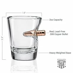 Cheap π The Original BenShot Shot Glass With Real .308 Bullet - 2oz | Made In The USA 𧨠12 Cheap π The Original BenShot Shot Glass With Real .308 Bullet - 2oz | Made In The USA 𧨠-Goblets & Chalices Sales Store 414JUTtMTfL
