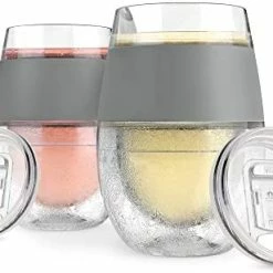 Wholesale π Host Cooling Wine Freeze Cup With Lid, Set Of 2 Plastic Double Wall Insulated Wine Tumbler Freezable Drink Vacuum Cup With Freezing Gel, Wine Glasses For Red And White Wine, Gift Essentials, Gray With Lids - Min π 21 Wholesale π Host Cooling Wine Freeze Cup With Lid, Set Of 2 Plastic Double Wall Insulated Wine Tumbler Freezable Drink Vacuum Cup With Freezing Gel, Wine Glasses For Red And White Wine, Gift Essentials, Gray With Lids - Min π -Goblets & Chalices Sales Store 415X5xPi1NL. AC