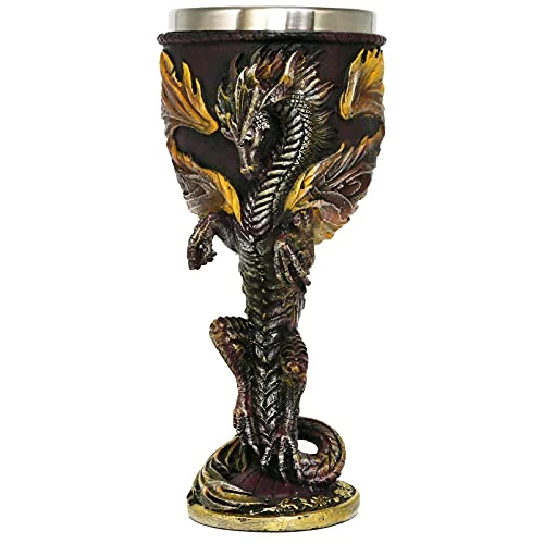 Best Sale π Alikiki Medieval Flame Dragon Wine Goblet - Fantasy Dungeons And Dragons Wine Chalice - 7oz Stainless Steel Cup Drinking Vessel -Ideal Novelty Gothic Father Day Gift Party Idea π 3 Best Sale π Alikiki Medieval Flame Dragon Wine Goblet - Fantasy Dungeons And Dragons Wine Chalice - 7oz Stainless Steel Cup Drinking Vessel -Ideal Novelty Gothic Father Day Gift Party Idea π
