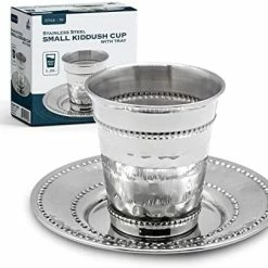 Cheap π₯ Ner Mitzvah Kiddush Cup And Tray - Premium Quality Stainless Steel Wine Cup - For Shabbat And Havdalah - Judaica Shabbos And Holiday Gift Modern Design With Tray β€οΈ 9 Cheap π₯ Ner Mitzvah Kiddush Cup And Tray - Premium Quality Stainless Steel Wine Cup - For Shabbat And Havdalah - Judaica Shabbos And Holiday Gift Modern Design With Tray β€οΈ -Goblets & Chalices Sales Store 417pQTosdaL. AC