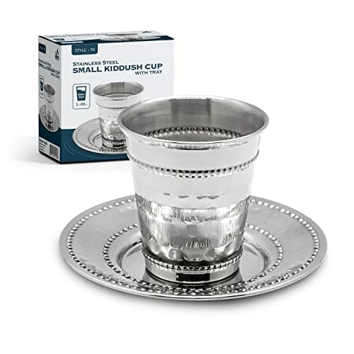 Cheap π₯ Ner Mitzvah Kiddush Cup And Tray - Premium Quality Stainless Steel Wine Cup - For Shabbat And Havdalah - Judaica Shabbos And Holiday Gift Modern Design With Tray β€οΈ 3 Cheap π₯ Ner Mitzvah Kiddush Cup And Tray - Premium Quality Stainless Steel Wine Cup - For Shabbat And Havdalah - Judaica Shabbos And Holiday Gift Modern Design With Tray β€οΈ