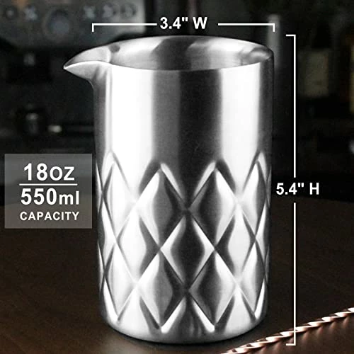 Best Pirce π OriHomee Stainless Steel Cocktail Mixing Glass,Double Walled Steel Mixing Pitcher,18oz 550ml Unbreakable Stirring Glass For Travel,Thoughtful Gift Idea π 3 Best Pirce π OriHomee Stainless Steel Cocktail Mixing Glass,Double Walled Steel Mixing Pitcher,18oz 550ml Unbreakable Stirring Glass For Travel,Thoughtful Gift Idea π