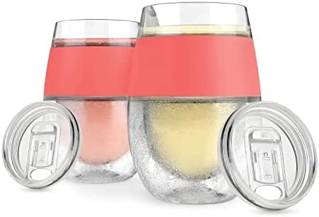 Wholesale π Host Cooling Wine Freeze Cup With Lid, Set Of 2 Plastic Double Wall Insulated Wine Tumbler Freezable Drink Vacuum Cup With Freezing Gel, Wine Glasses For Red And White Wine, Gift Essentials, Gray With Lids - Min π 10 Wholesale π Host Cooling Wine Freeze Cup With Lid, Set Of 2 Plastic Double Wall Insulated Wine Tumbler Freezable Drink Vacuum Cup With Freezing Gel, Wine Glasses For Red And White Wine, Gift Essentials, Gray With Lids - Min π - Image 9