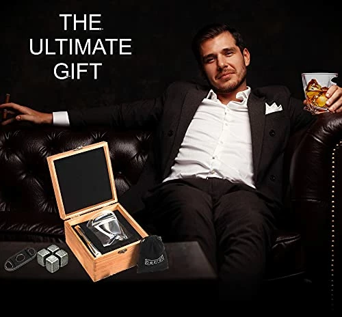 Brand new π Whiskey Cigar Glasses With Side Mounted Cigar Holder, 10 Oz + Whisky Chilling Stones And Accessories In Wooden Box - Scotch Bourbon Set For Dad, Husband, Fathers Day, π₯³ Birthday π 4 Brand new π Whiskey Cigar Glasses With Side Mounted Cigar Holder, 10 Oz + Whisky Chilling Stones And Accessories In Wooden Box - Scotch Bourbon Set For Dad, Husband, Fathers Day, π₯³ Birthday π - Image 2