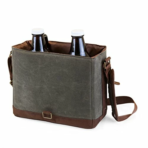 Outlet π LEGACY - A Picnic Time Brand Double Growler Insulated Tote, Khaki Green/Brow π 8 Outlet π LEGACY - A Picnic Time Brand Double Growler Insulated Tote, Khaki Green/Brow π - Image 6