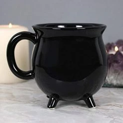 Outlet 🎉 Summit Collection 12 Fl Oz Witch's Brew Cauldron Mug Ceramic Drinkware 🧛 Halloween Decor Tabletop Decoration (Black Plain) ✨ -Goblets & Chalices Sales Store 41Dme6VSBzL