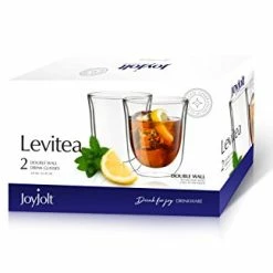 Deals 🛒 JoyJolt Levitea Double Walled Glasses Thermo Tumber, Barware, Drinkware, Glassware Set Of 2 Double Wall Glass 8.4 Ounces Clear ⭐ -Goblets & Chalices Sales Store 41Fggn7AyzL