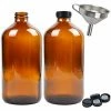 Hot Sale 👍 Youngever 2 Pack Amber Glass Growlers 32 Ounce With Tight Seal Lids, Perfect For Secondary Fermentation, Storing Kombucha, Kefir, One Liter Glass Beer Growl 👏 -Goblets & Chalices Sales Store 41HV1B8jGML