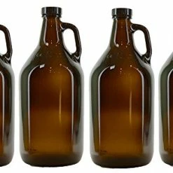 Cheap ⌛ Fastrack True Fabrications 1/2 Gallon Brown Beer Growler With Poly Seal Caps, Reusable, Has Uv Protection (Pack Of 4) 🎁