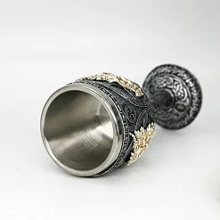 Promo 😍 Alikiki Medieval Skull GOT Dragon Goblet - 7oz D&D Wine Goblets Chalices - Dungeons And Dragons Gift Gothic Party Decor Father Day 🥳 Birthday Stainless Steel Drinking Cups 🌟 -Goblets & Chalices Sales Store 41L3DIrklGL