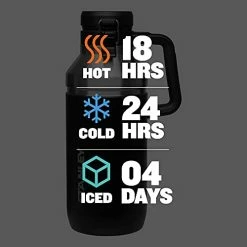 New 😍 Stanley Go Growler, 64oz Stainless Steel Vacuum Insulated Beer Growler, Rugged Growler With Stainless Steel Interior, 24 Hours Cold And 4 Days Ice Retention Polar 🔔 -Goblets & Chalices Sales Store 41Qkpylb3AL