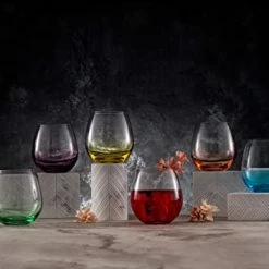 Cheap π JoyJolt HUE Stemless Wine Glass Set. Large 15 Oz Stemless Wine Glasses Set Of 6. Short Wine Tumblers For White Wine Glasses, Red Wine Glasses, Water Glasses, No Stem Margarita Glasses, Colored Tumbler π 14 Cheap π JoyJolt HUE Stemless Wine Glass Set. Large 15 Oz Stemless Wine Glasses Set Of 6. Short Wine Tumblers For White Wine Glasses, Red Wine Glasses, Water Glasses, No Stem Margarita Glasses, Colored Tumbler π -Goblets & Chalices Sales Store 41R23djjkxL