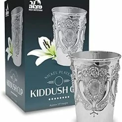 Top 10 😉 Ner Mitzvah Kiddush Cup And Tray - Premium Quality Nickel Plated Wine Cup - For Shabbat And Havdalah - Judaica Shabbos And Holiday Gif ✔️ -Goblets & Chalices Sales Store 41RhjH 5oCL. AC