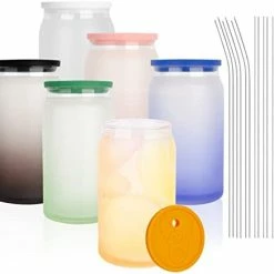 Best Sale 😀 Tronco Beer Can Glasses With Bamboo Lid And Glass Straws,Drinking Glasses 10pcs Set,16oz Can Shaped Glasses With Lid And Straw,Beer Glass Can Cups,Soda Can Glasses,Glass Beer Cups,Iced Coffee Glasses Glass Bamboo Lid- 6 Pack 👏 -Goblets & Chalices Sales Store 41SmbL2Jq8L. AC