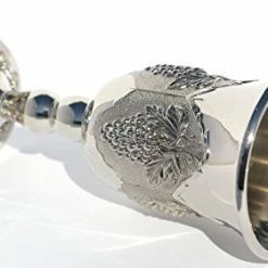 Buy ✨ Legacy Judaica FBA_2138 Magnificent Silver Plated Kiddush Cup On Base, Grape Design, With Matching Tray, 1 Count (Pack Of 1) 😉 -Goblets & Chalices Sales Store 41SwOed7iIL