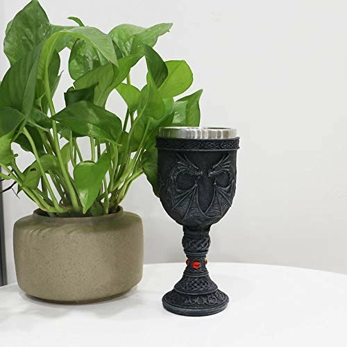 Outlet ✔️ Alikiki Medieval Dark Night Dragon Goblet - Dungeons & Dragons Game Gift Ideas Of Thrones Merchandise - 7oz Stainless Steel Drinking Cup - Gothic GOT Dragon D&D Chalice Party decorations Collectible 🌟 4 Outlet ✔️ Alikiki Medieval Dark Night Dragon Goblet - Dungeons & Dragons Game Gift Ideas Of Thrones Merchandise - 7oz Stainless Steel Drinking Cup - Gothic GOT Dragon D&D Chalice Party decorations Collectible 🌟 - Image 2