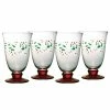 Outlet 👏 Pfaltzgraff Winterberry Set Of 4 Water Goblets, 14 Ounce, Multicolored 😉 -Goblets & Chalices Sales Store 41TO1ovk9wL