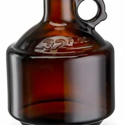 Promo 🔔 KooK Amber Glass Bottles, Growlers, With Black Plastisol Lined Lids, Beer, Soda, Cider, Kombucha, Set Of 6, 32oz 👍 -Goblets & Chalices Sales Store 41Tlbfzo8RL