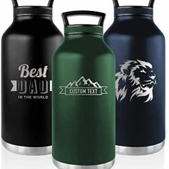 Best deal ⌛ Tempercraft 64 Oz Vacuum Insulated Growler | Custom Laser Engraved Options | Stainless Steel, Double-Walled, For Beer, Wine, And Water Green - Custo ⌛ -Goblets & Chalices Sales Store 41TqWTqqMML. AC