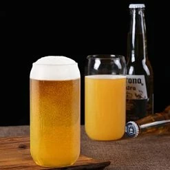 Discount ❤️ GEMWON [ 6Pcs Set ] Drinking Glasses With Straw -16oz Can Shaped Glass Cups, Beer Glasses, Iced Coffee Glasses, Cute Tumbler Cup, Ideal Cup For Whiskey, Soda, Tea, Water, Gift, With 3 Cleaning Brushes ⭐ -Goblets & Chalices Sales Store 41UWTTmNxgL