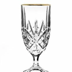 Brand new 🛒 Godinger Iced Beverage Glasses, Gold Banded - Dublin Crystal, Set Of 4 💯