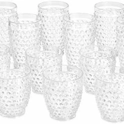 Buy ❤️ Amazon Basics Tritan Hobnail Texture Footed Iced Tea Glasses - 17-Ounce,Plastic, Set Of 4 🔥 -Goblets & Chalices Sales Store 41XHmHM l8L. AC