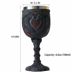 New ⌛ Alikiki Medieval Double Dragon Wine Goblet - Valentines Dungeons And Dragons Wine Chalice -7oz Stainless Steel Drinking Cup - Romantic Novelty Gothic Gift Party Idea Goblets Present For Girl Girlfriend Wife ⌛ 9 New ⌛ Alikiki Medieval Double Dragon Wine Goblet - Valentines Dungeons And Dragons Wine Chalice -7oz Stainless Steel Drinking Cup - Romantic Novelty Gothic Gift Party Idea Goblets Present For Girl Girlfriend Wife ⌛ -Goblets & Chalices Sales Store 41XUA9P95wL