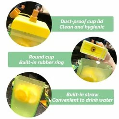 Best deal ✨ YEJAHY Cute Water Bottles With Straws, Unique Kawaii Popsicle Shaped Plastic Leakproof Kettle 300ML, Adjustable Shoulder Strap For Kids 👧 Girls 👩 Women Outdoor Camping Sports Travel (Pink) 👏 -Goblets & Chalices Sales Store 41XaSWYH53L